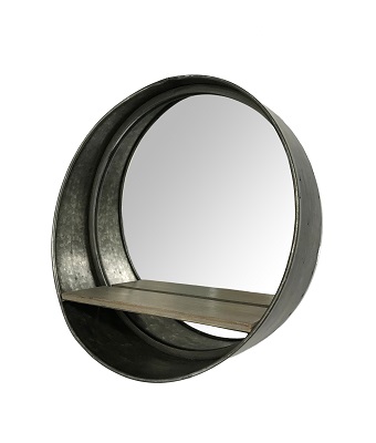 Mid Century Home Small Vanity Mirror Shelf 